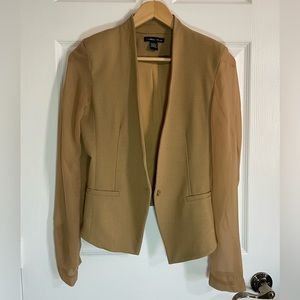 Tan/Gold Blazer by Caribbean Queen - Size Small